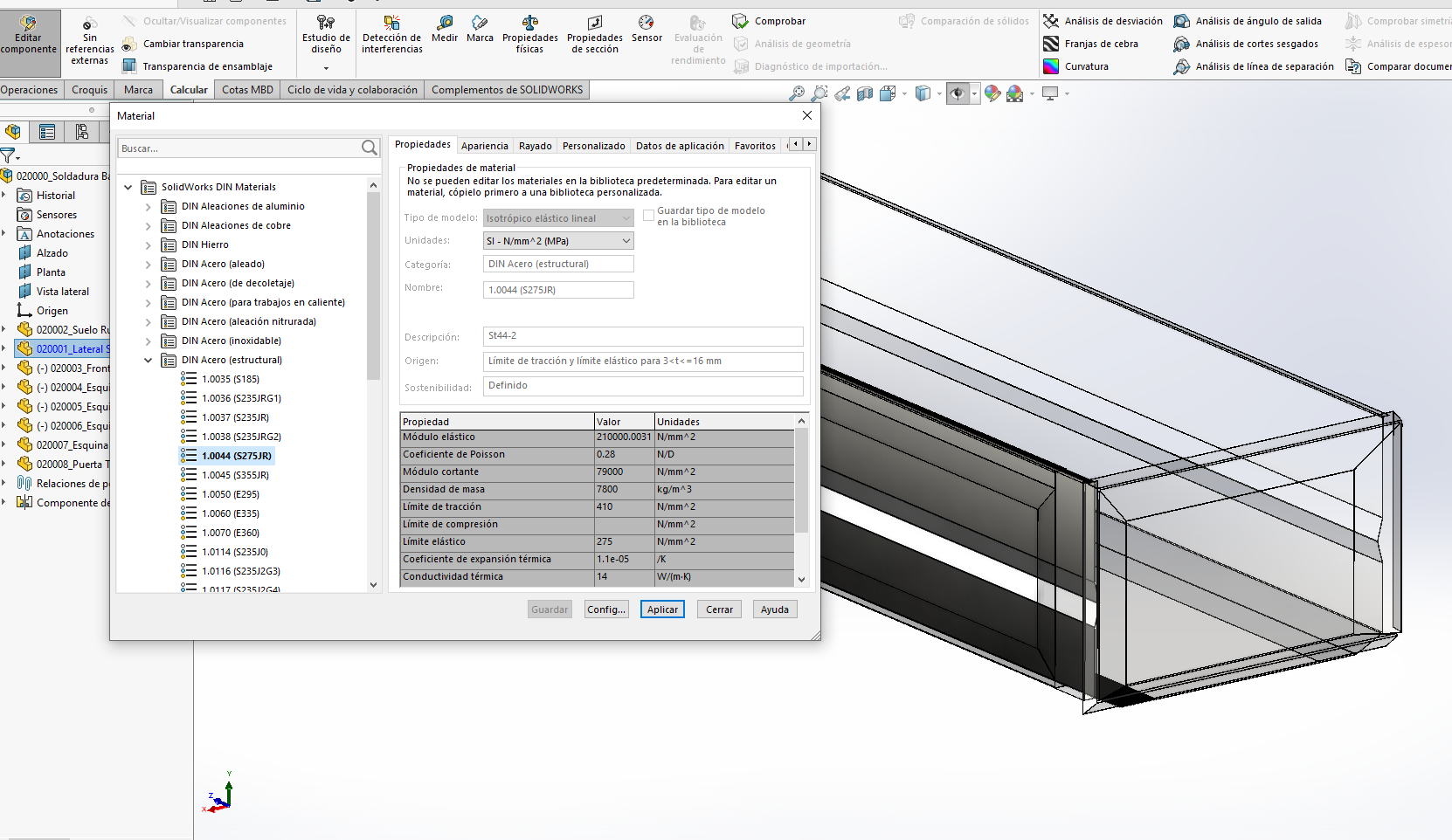 ¿Cómo personalizar un material en SolidWorks para Simularlo por FEA ...